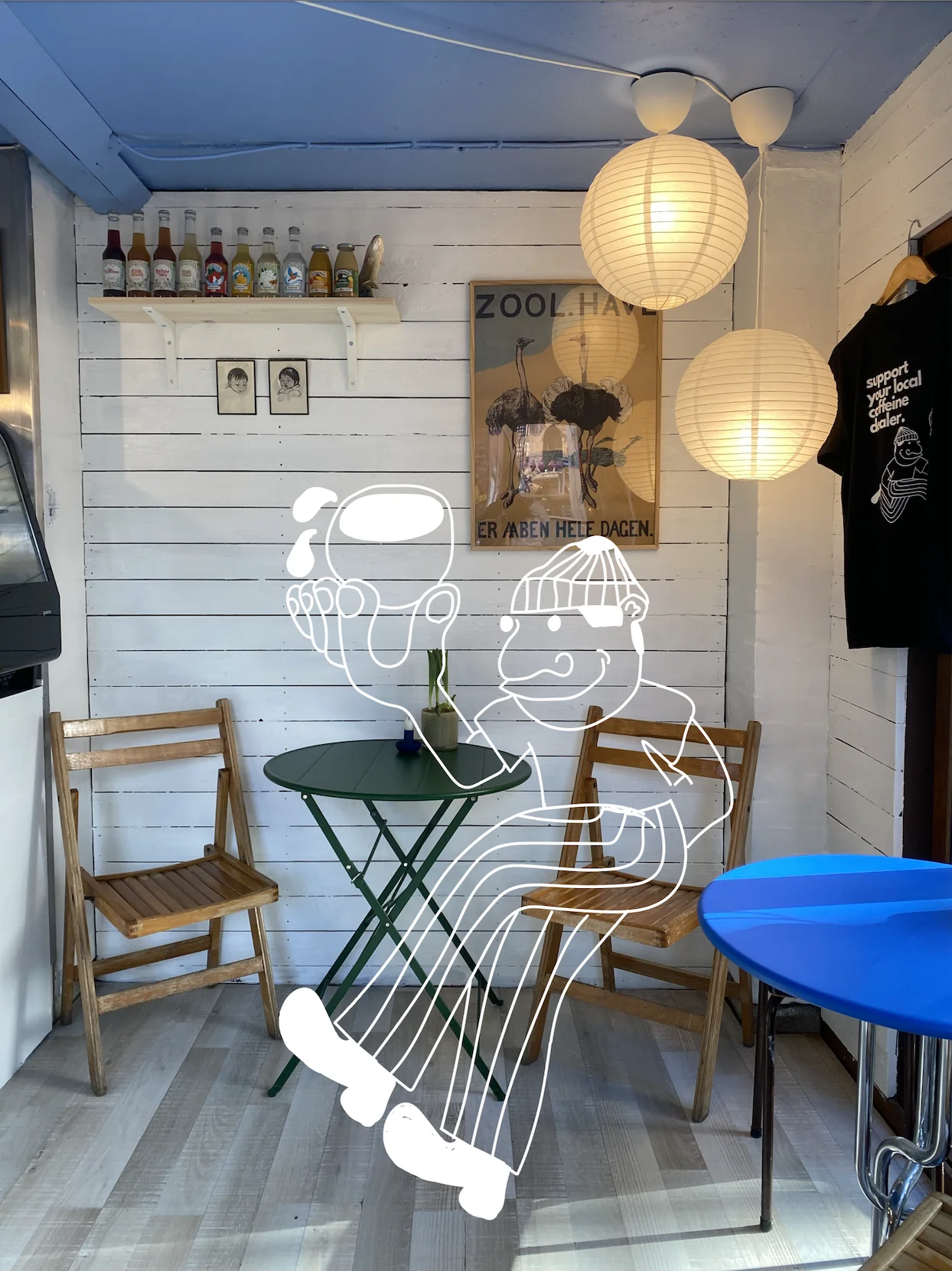 illustration af labankaffebar